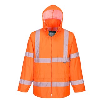 PW LIGHTWEIGHT RAIN JACKET, HI VIS, WATER RESISTANT